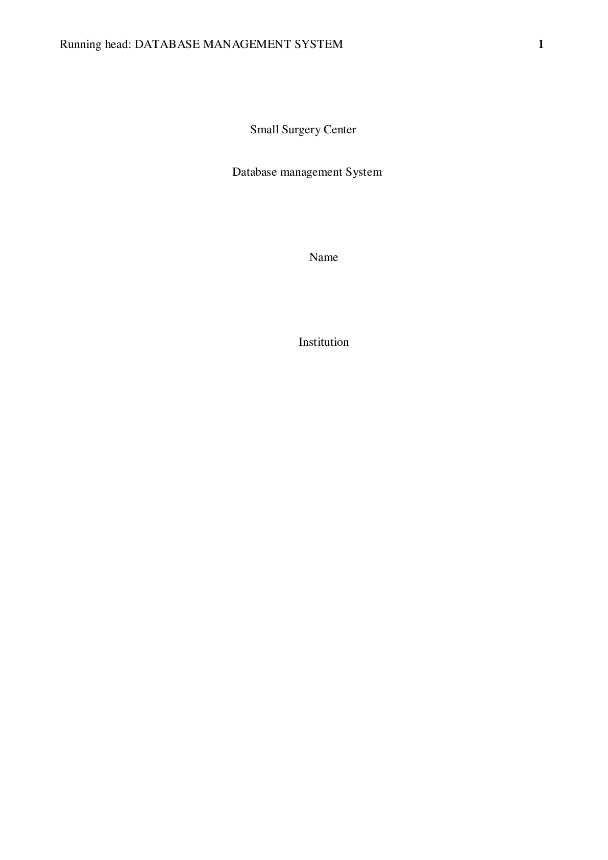 Preview image for BIS 245 Case Study Guide - Small Surgery Center